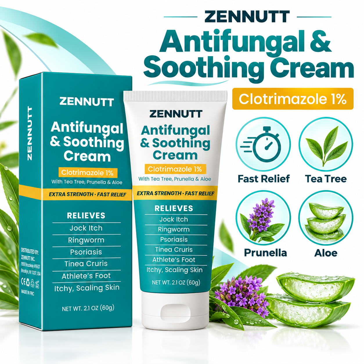 Antifungal Cream for Jock Itch, Ringworm, Psoriasis & Athlete’s Foot - Image 2