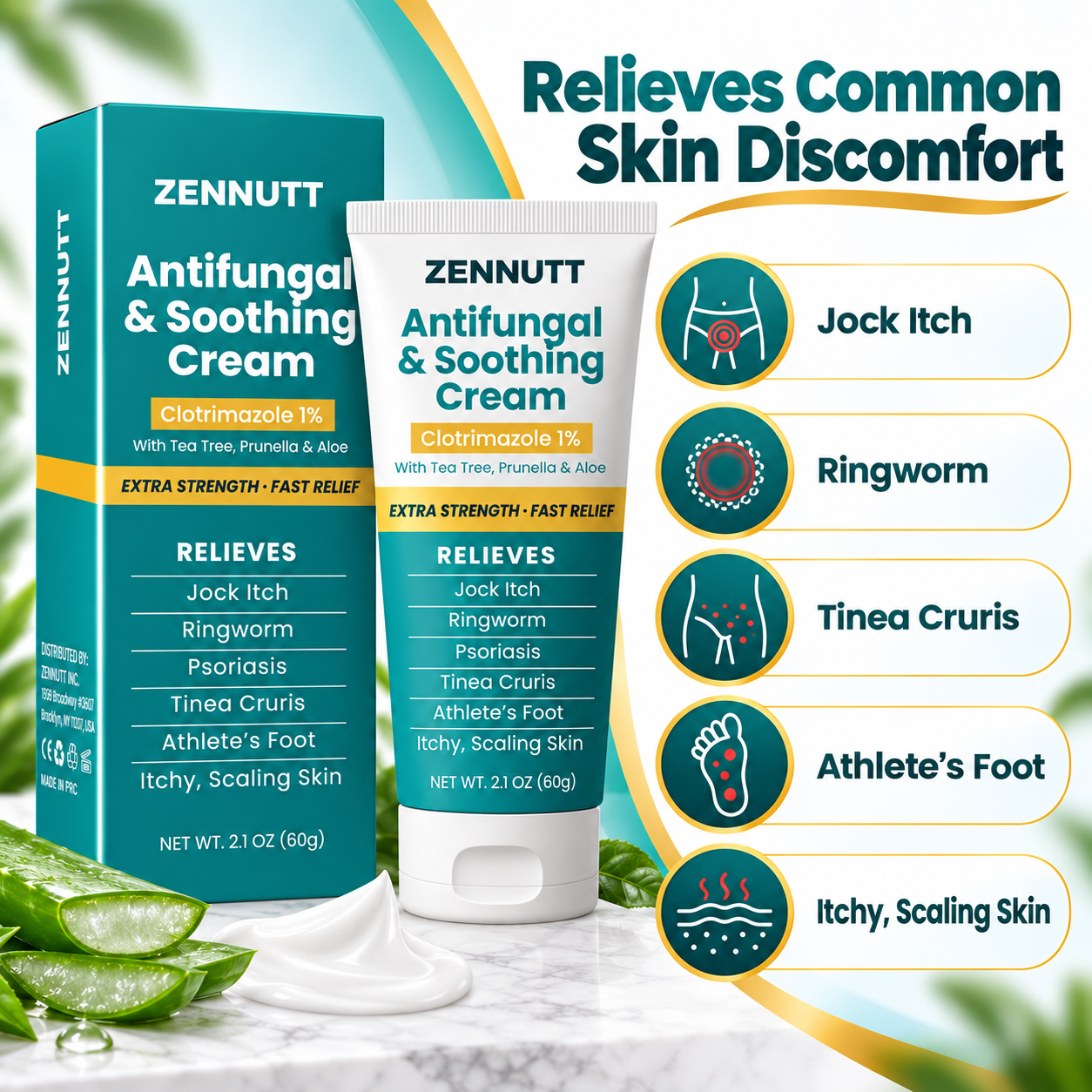 Antifungal Cream for Jock Itch, Ringworm, Psoriasis & Athlete’s Foot - Image 3