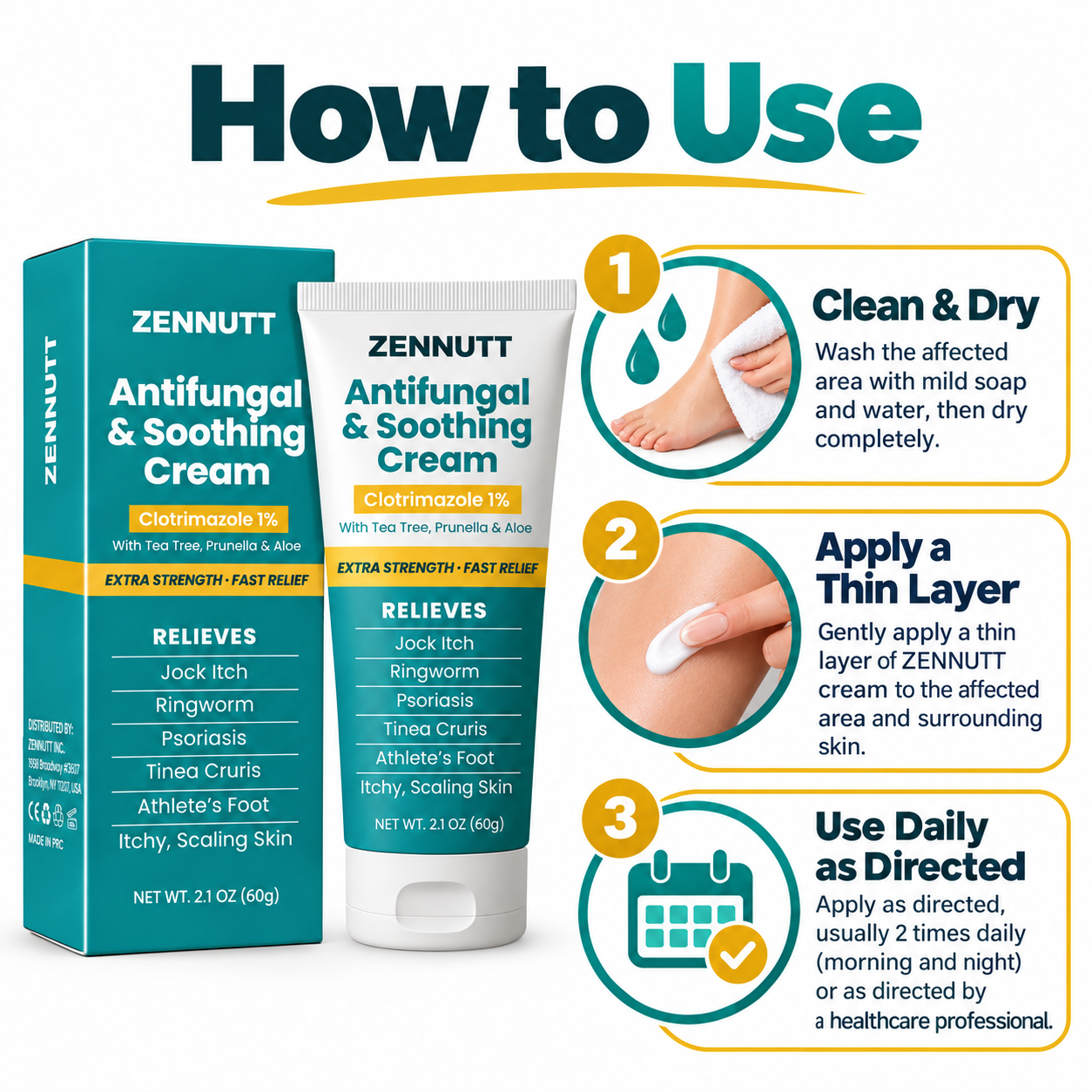 Antifungal Cream for Jock Itch, Ringworm, Psoriasis & Athlete’s Foot - Image 5